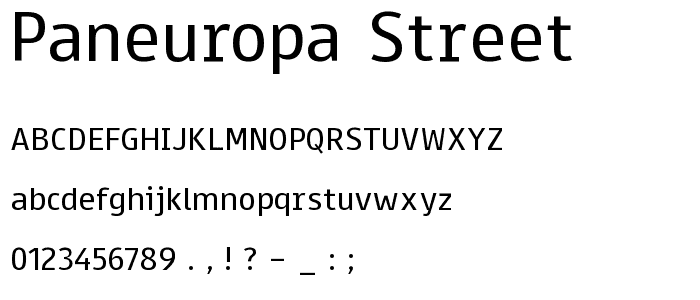 Paneuropa Street font